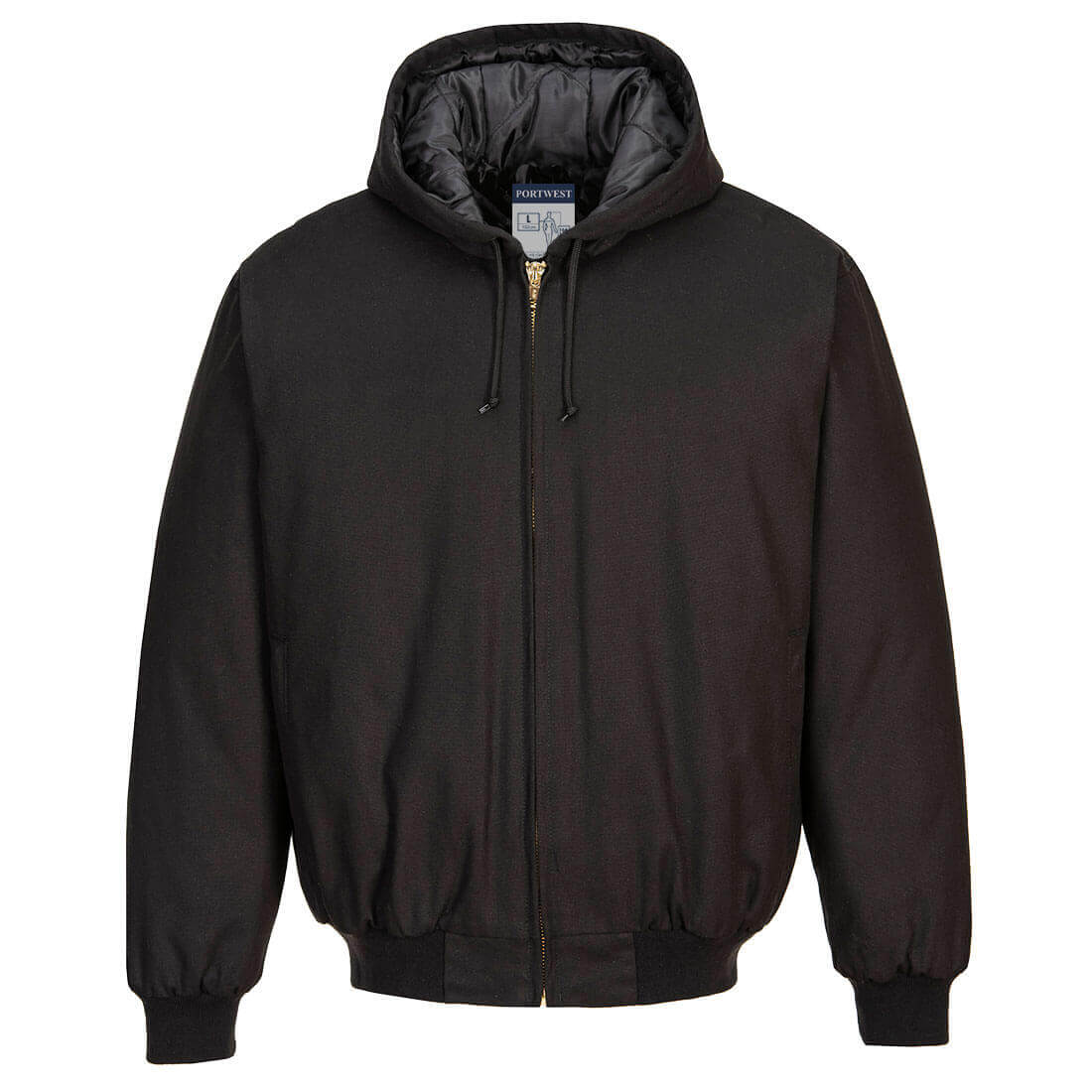 DuraDuck DC801 Portwest Work Quilt Lined Hooded Jacket available at Baremotion
