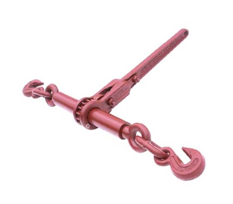 Durabilt Heavy duty ratchet chain binder used to tighten chain tie-downs.