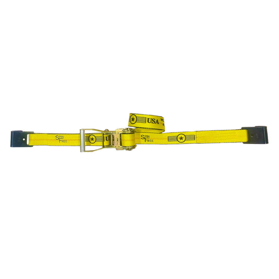 2" SPIN FREE Ratchet Straps with Flat Hooks