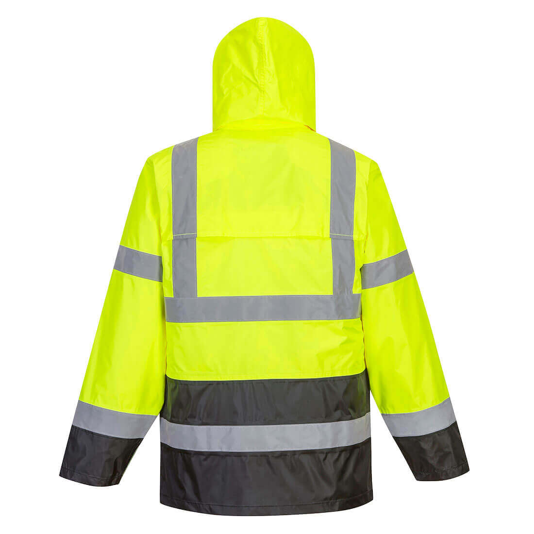 Hi-Vis rain jacket class 3 two-toned yellow and black