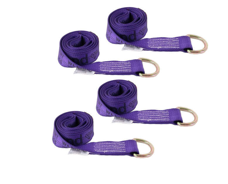 Purple Tie Down Straps with D-Ring 4-Pack – Baremotion
