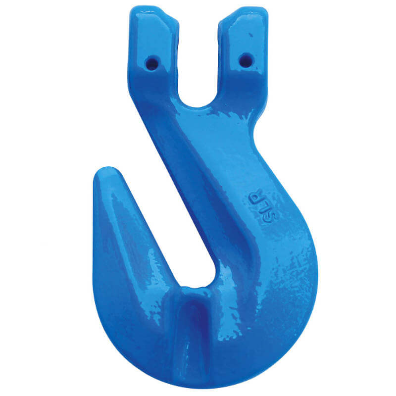 Grade 100 Clevis Grab Hooks with Cradle.  For use with grade 100 chain.  Replacement hooks for chain slings
