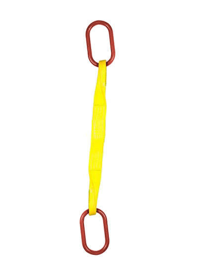 1" Single Leg Polyester Web Bridle Sling 2-Ply with Master Links each end