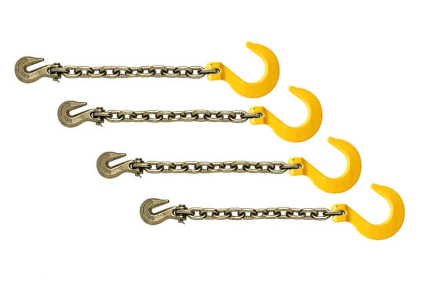 5/16 Grade 70 Binder Chains with Grab Hook & GR80 Foundry Hook 4-PACK –  Baremotion