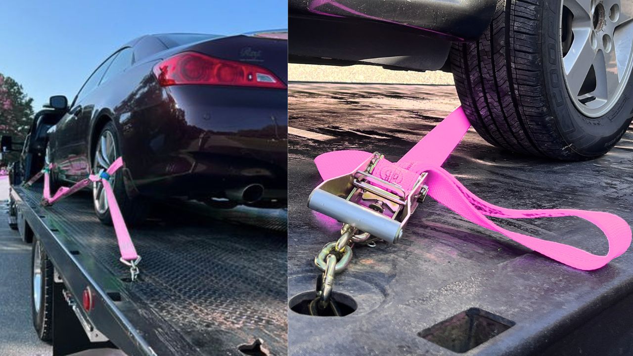 Best Pink Tie-Down Straps for Towing, Car Hauling & Recovery