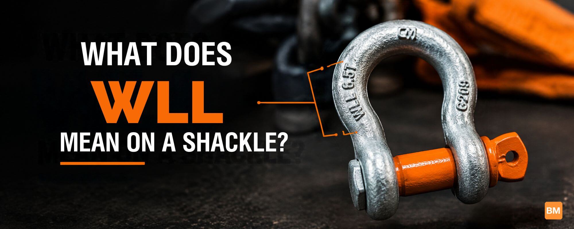 anatomy of a shackle - working load limit
