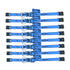 2" SPIN FREE Ratchet Straps with Flat Hook | Blue 8-PACK