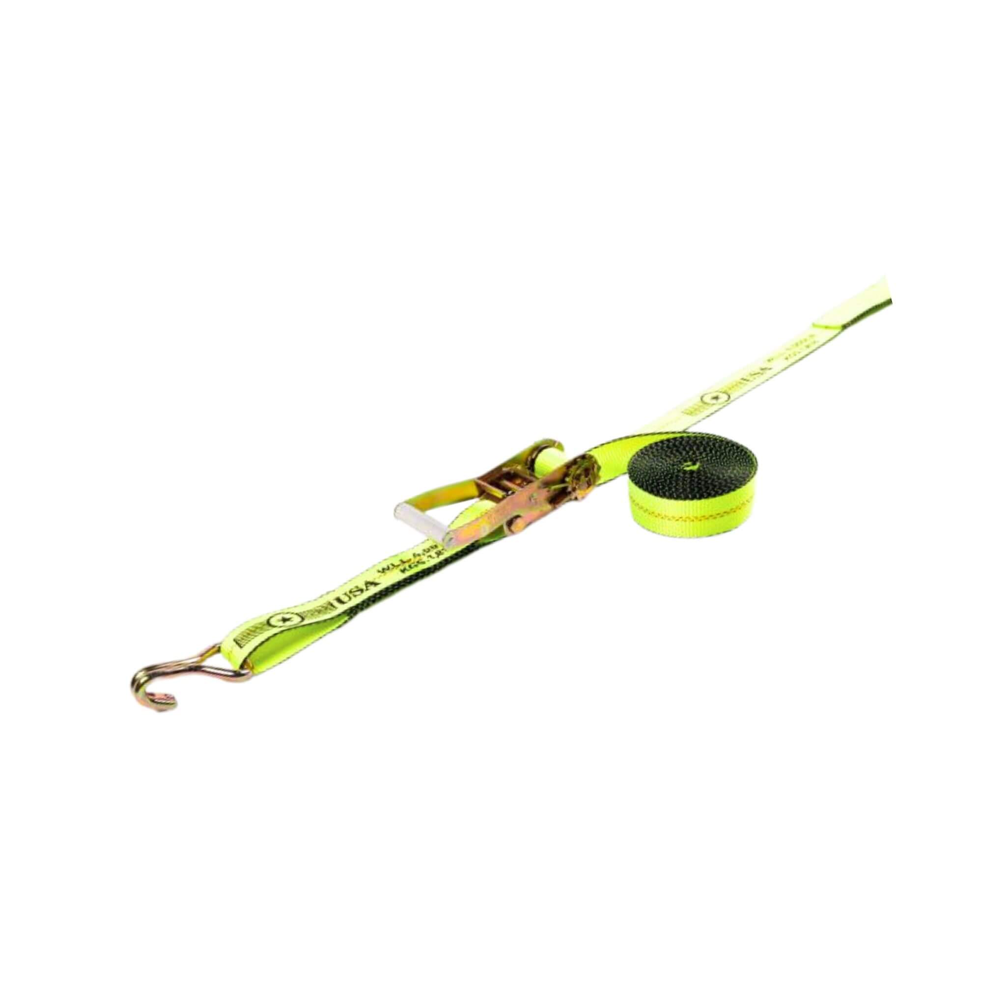 2" SPIN FREE Ratchet Straps with Wire Hooks Hi-Vis 8-PACK