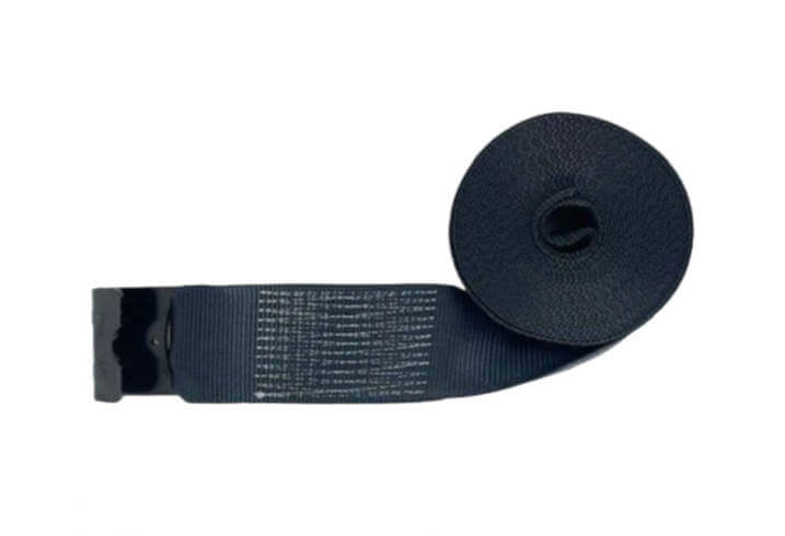 4" x 30' Black Winch Straps with Flat Hook - 10 PACK for flatbed transport
