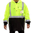 Lightweight High Visibbility Black bottom Rain Jacket that provides both visibility and breathability.