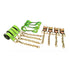 Hi-Vis green 8-point tie-down rollback kit with chain.  all-grip brand.
