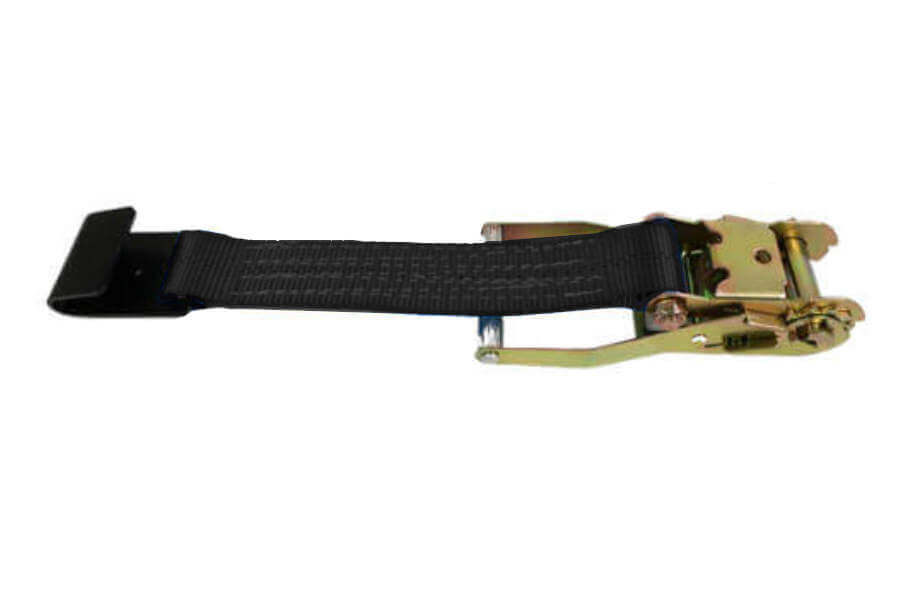 Fixed end ratchet strap buckle - Black tie-down