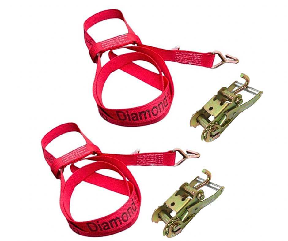 Towman127 Tie-Down Towing Strap with finger style Hook &amp; small dogbone eye/eye loop. &nbsp; Sold with Finger Hook Ratchets. 