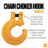 Chain Choker Hook used in logging chains.  Grade 80 riiging hook in yellow finish.