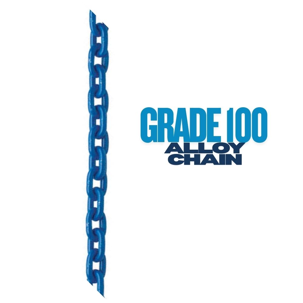 Grade 100 Alloy chain coated blue