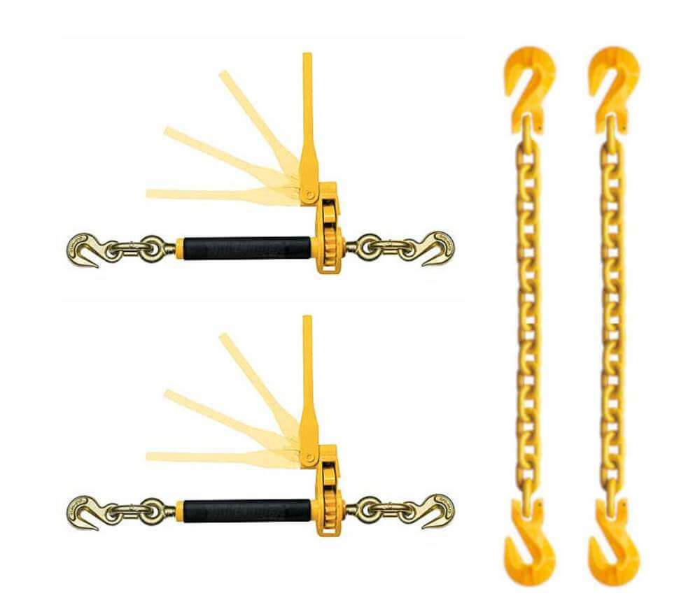 1/2" GR80 Alloy Chains w/Grab Hooks & QuikBinders Kit 2-Pack