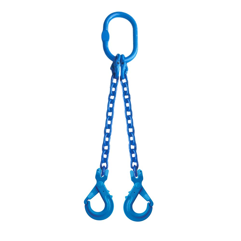 Grade 100 Double Leg Chain Sling | Self Locking Hooks
