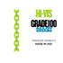 Green chain with 'Hi-Vis Grade 100 Alloy Chain' text on a white background Made in USA Chains for lifting