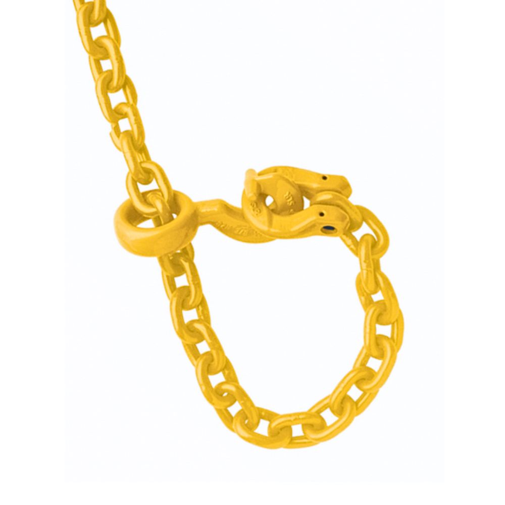 How to use a sliding choker chain hook to an omega link to form a choke.  Used for choking around  forestry logs 