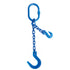 Adjustable Single Leg Lifting Chain Sling Grade 100 with an Oblong Master link & Foundry Hook other end