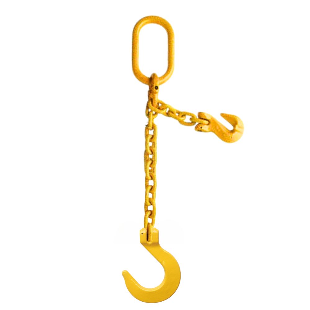 Grade 80 Lifting Chain Sling 1-Leg Adjustable Foundry Hook