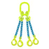 GrabiQ Gunnebo TG4-GBK Adjustable 4-Leg Grade 100 Lifting Chain Sling with Locking Hooks.