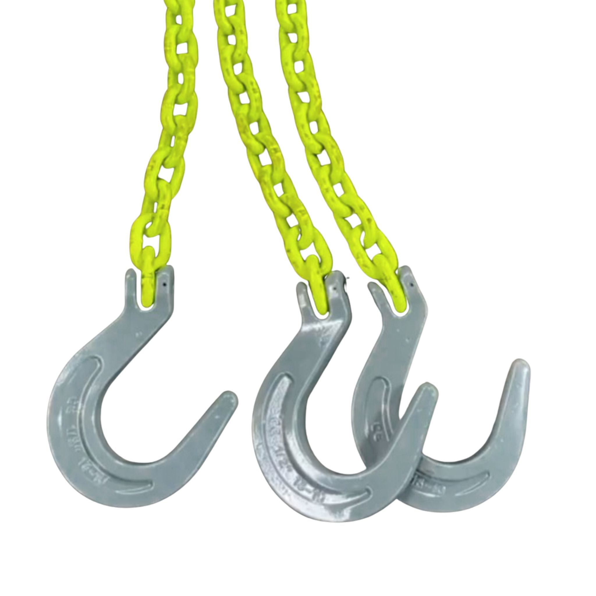 Chain Sling with Foundry Hooks.  Hi-Vis USA made chains
