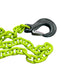 Grade 100 Lifting Chain Sling with Sling Hook.  Hi-Vis Green chain made in USA