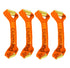 Orange Dog bone 4-pack.  Made with Diamond Weave webbing these reinforced loop end straps are made to be used with the towing 8-point tie down system.