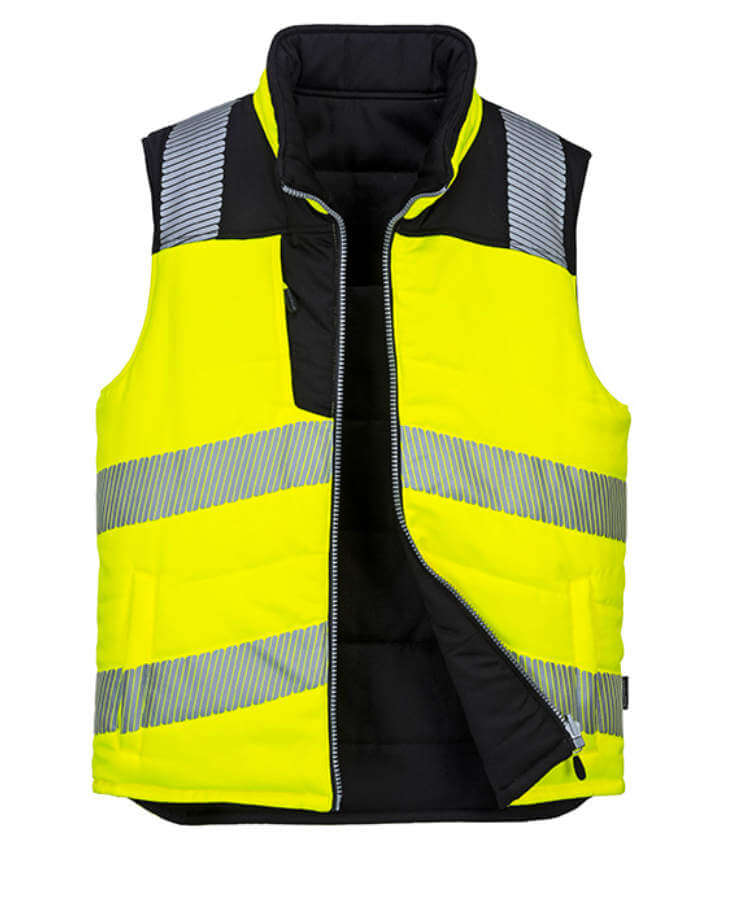 Portwest PW374 - Hi-Vis Reversible Multi Use Vest Insulated.  Available at Baremotion