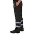 Black Safety Rain Pants feature an adjustable and comfy fit with both an elastic waist and drawstring waistband!