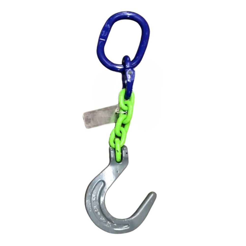 2' GR100 Lifting Chain with Master Link and Foundry Hook  Hi-Viz USA