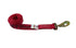 2" Red twisted snap hook tie-down straps straps made with abrasion resistant diamond Weave webbing.