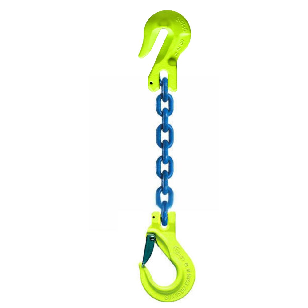 Gunnebo Grade 100 Lifting Chain Sling 1-Leg Grab & Sling Hooks SGS