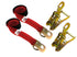 Red Diamond Weave Flat Snap Hook Tie Down Strap Red Diamond Weave Flat Snap Hook Tie Down Strap