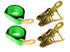8' Wheel Lift Strap with Dynamic Flat Snap Hook Hi-Viz comes with flat snap hook ratchets.  2-pack towing kit