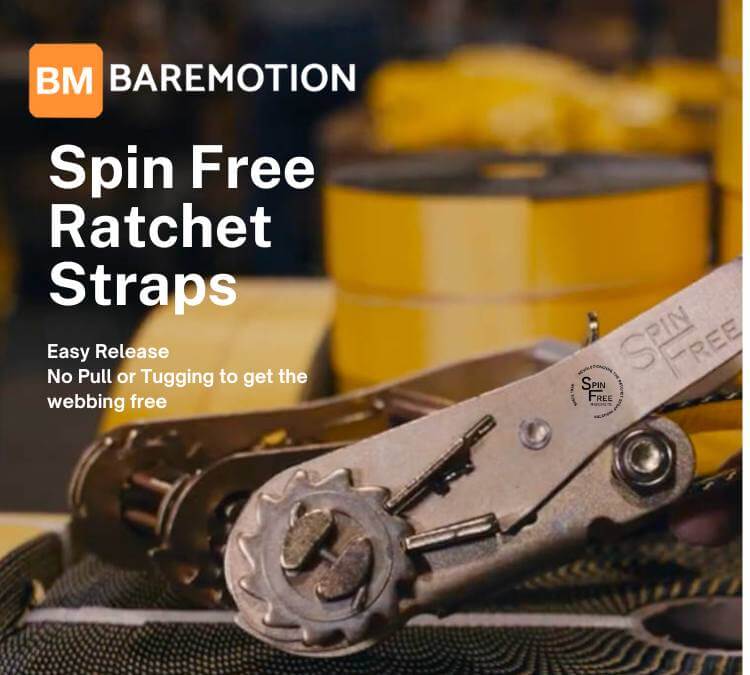 Spin free ratchet straps