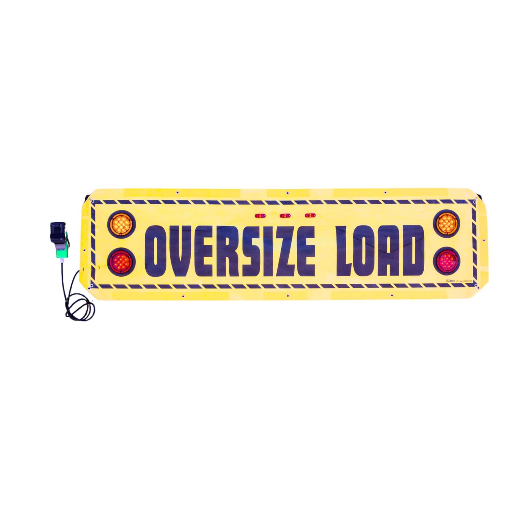 TMBN8S TowMate 8' Wireless Oversize Load Banner System with MDW battery cradle system designed for Dewalt and Milwaukee batteries