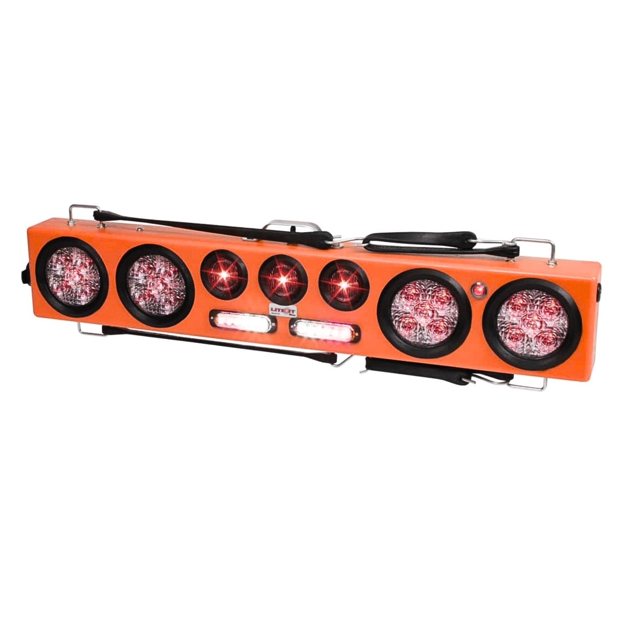 36″ Orange Lite-It Wireless Light Bar with Amber & White Strobes
