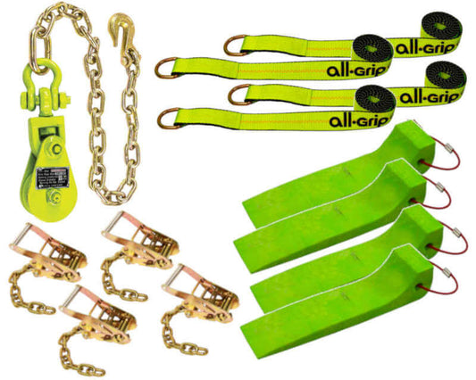 Flatbed Truck Rollback Wrecker Carrier 5/16 X 2' G70 Tow Chain J-Hooks