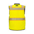 Yellow safety vest with reflective stripes on a white background.  Portwest US375 Premium Surveyor Vest