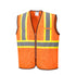 Orange safety vest with reflective stripes on a white background.  Portwest US381 Frisco Hi-Vis Mesh Executive Vest