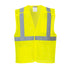 Yellow safety vest with reflective stripes on a white background.  Portwest US384 Economy Hi-Vis Breakaway Safety Vest