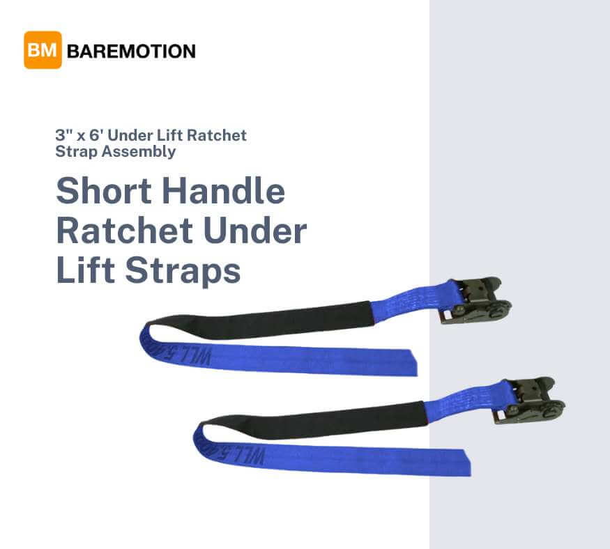 3" x 6' Under Reach Tie Down Straps BLUE - Sold in Pair