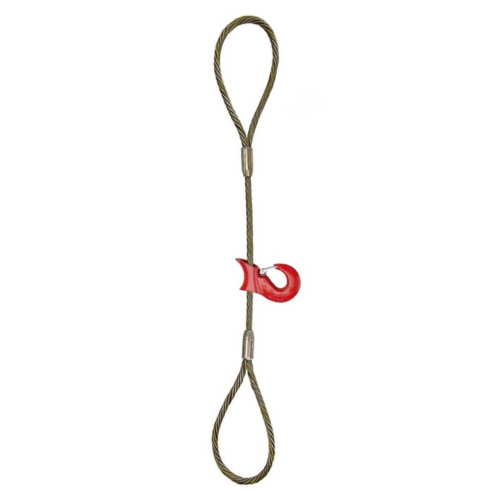 Eye & Eye Wire Rope Sling with Sliding Choker Hook 