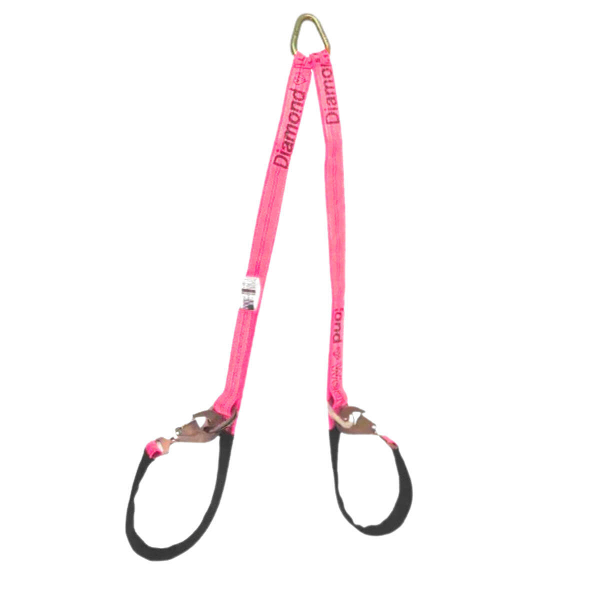 Securely tow and transport luxury vehicles with this Pink, yet tough axle v-bridle car carrier tie-down strap!