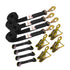 8-Point Tie Down Kit Twisted Snap Hooks Diamond Weave Black  Includes a set of straps with twisted snap hooks and ratchets with snap hook, and towing straps called dogbones.  Total towing system available at Baremotion