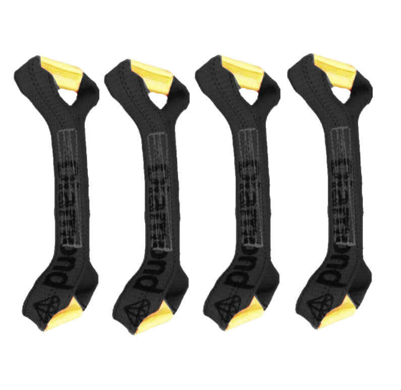 Black Diamond Weave Replacement Short Eye Eye Straps in the 8-point tie down system.  4-pack available at Baremotion