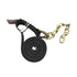 Black Strap with chain extension.  Used for vehicle tie-down on car haulers and rollback tow trucks.