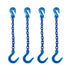 3/8" Grade 100 Blue Chains SGF | Grab & Foundry Hook 4-Pack